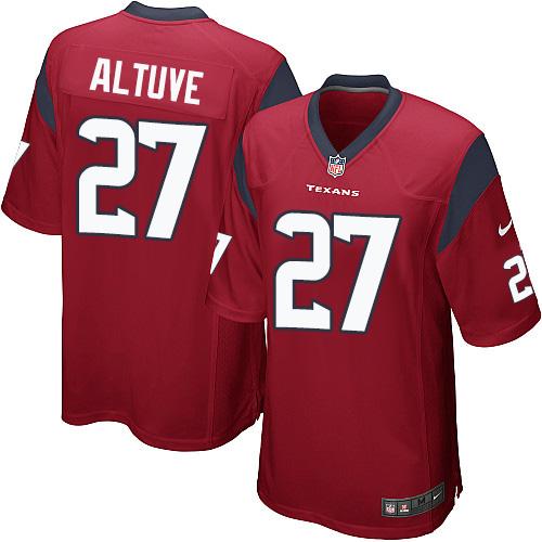 Nike Texans #27 Jose Altuve Red Alternate Youth Stitched NFL Elite Jersey
